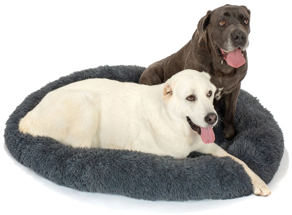 PuppyJoy PuppyJoy, okrúhly pelech pre psov 120cm PJ-005, veľkosť XL, tmavá šedá, HOM-50057