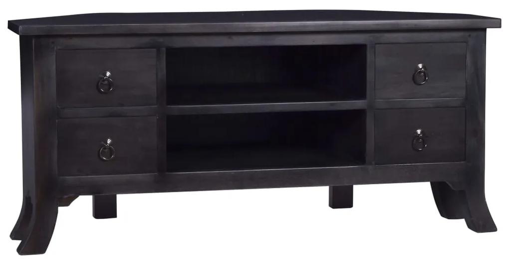 TV skrinka bledo-čierna 100x40x45 cm masívny mahagón