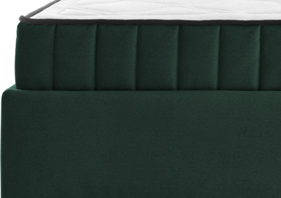 Posteľ Joy 160x200 cm, tmavo zelená látka