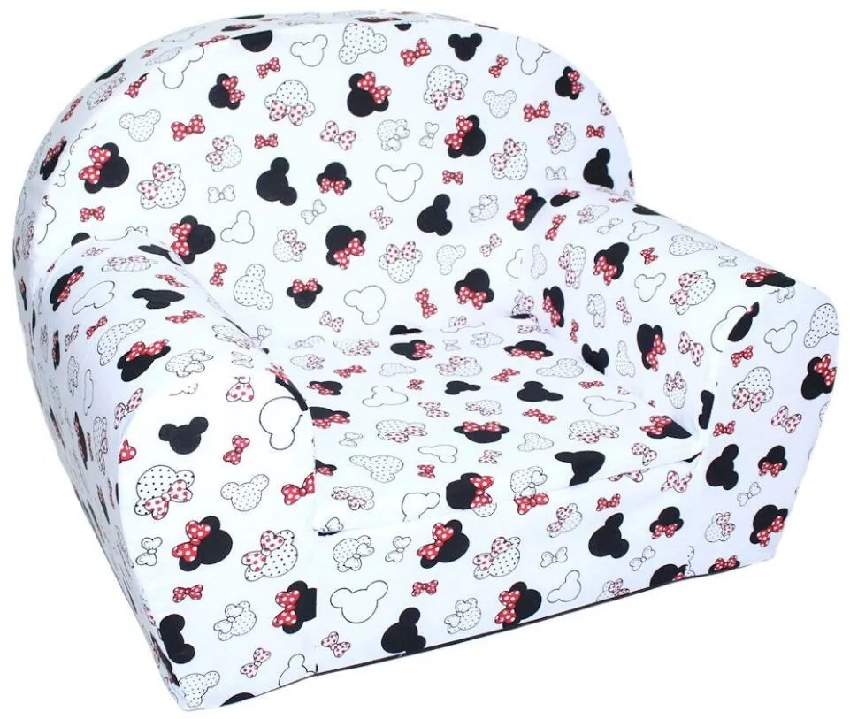 Detské kresielko MYŠKY MINNIE - biele