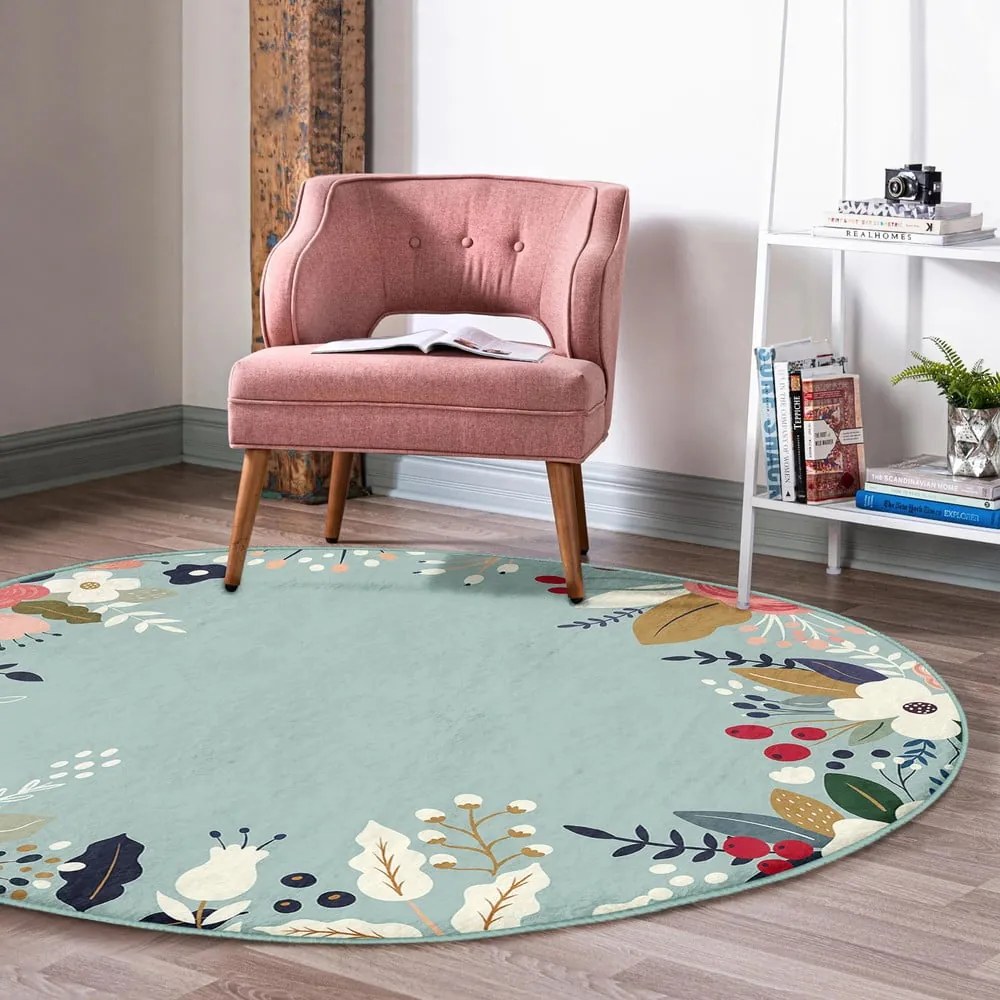 Prateľný okrúhly koberec vhodný pre robotické vysávače ø 120 cm Comfort – Mila Home