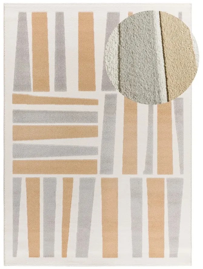 Koberec vo svetlosivej a krémovej farbe 160x230 cm Flora – Universal