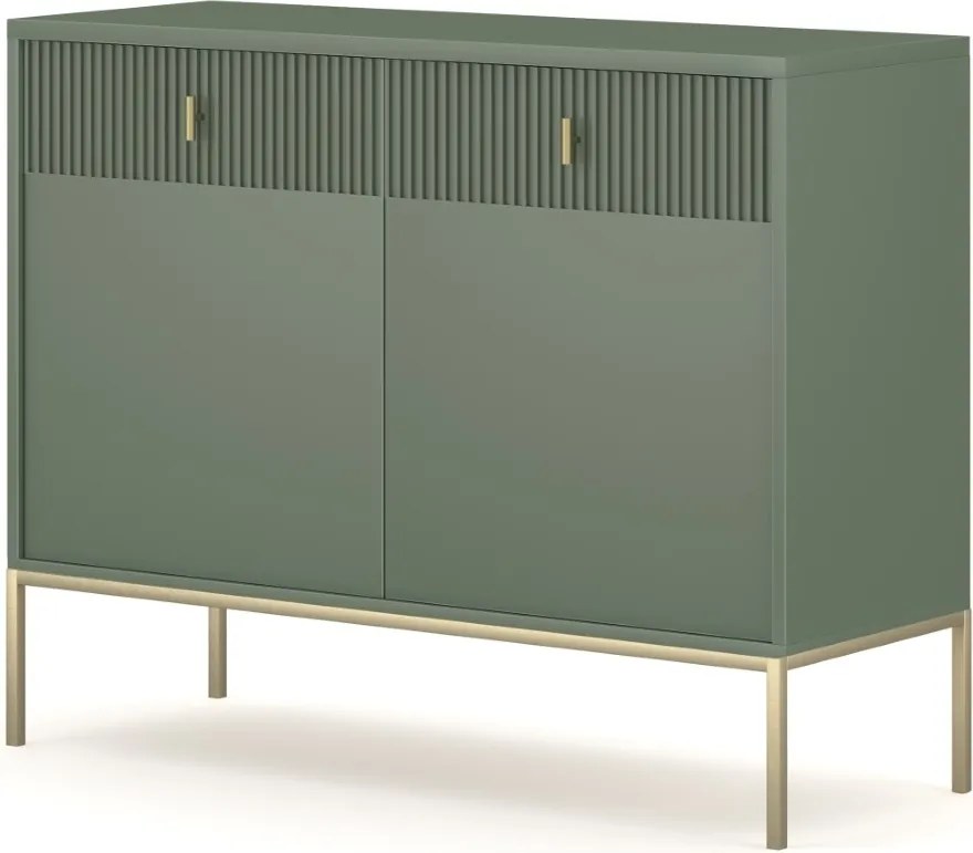 Komoda Maggiore 104,2 cm zelená/zlatá