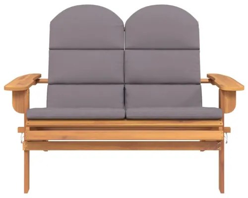 vidaXL Adirondack Záhradná lavička s vankúšmi 126 cm masívna akácia-