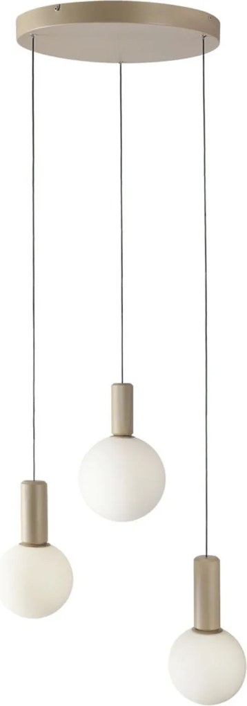 Trojitá závesná lampa biele gule Testa