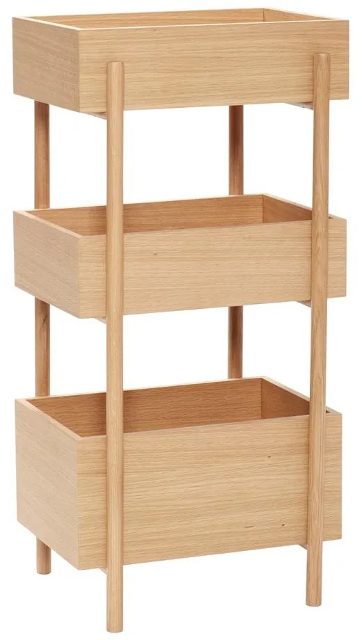 Konzolový stolík z dubového dreva v prírodnej farbe 34x43 cm Stack – Hübsch