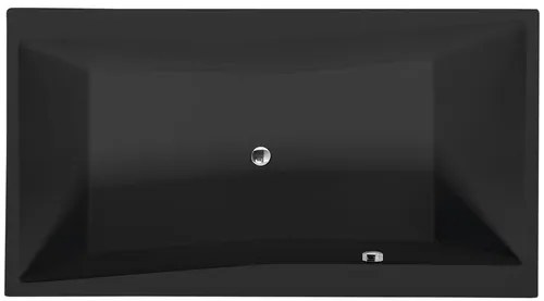 Polysan QUEST obdĺžniková vaňa 180x100 cm akrylát ľavá aj pravá čierna 78511BM