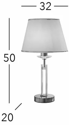 Kolarz 330.71.8C - Krištáľová stolná lampa IMPERIAL 1xE27/60W/230V zlatá/béžová