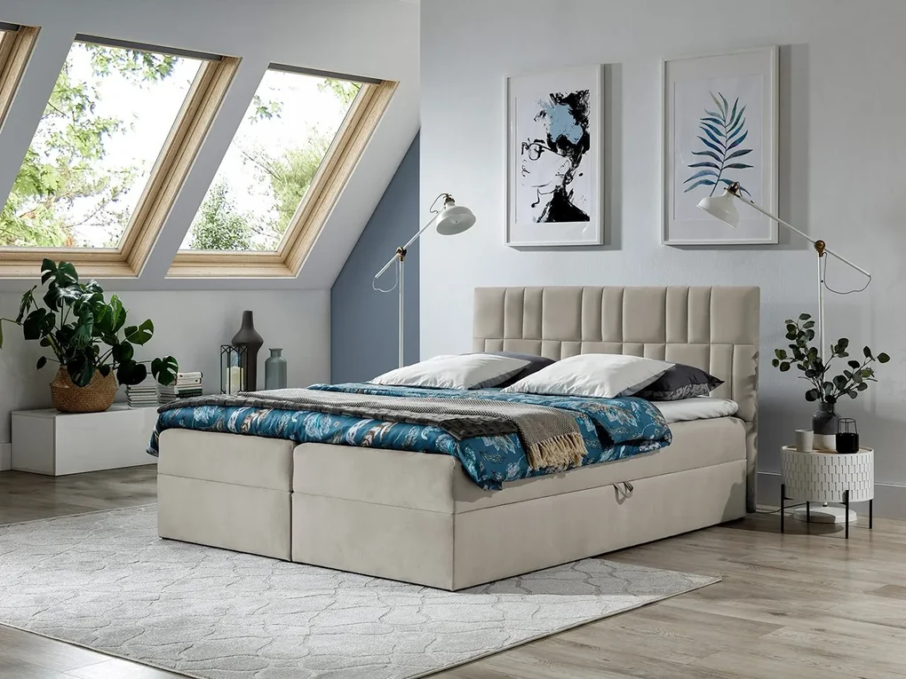Kontinentálna posteľ Borneo 3, Rozmer postele: 120x200, Dostupné poťahy: Kronos 09