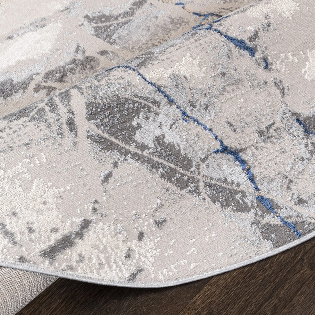 TA Koberec R216B L_GRAY/D_BLUE PORTLAND KOLO Rozmer: 100x100 cm