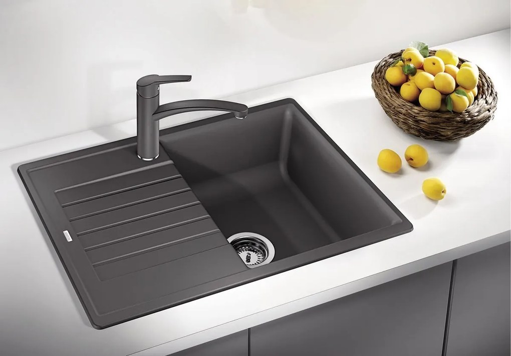 Blanco Zia 45 S Compact, silgranitový drez 680x500x190 mm, 1-komorový, biela soft, BLA-527197