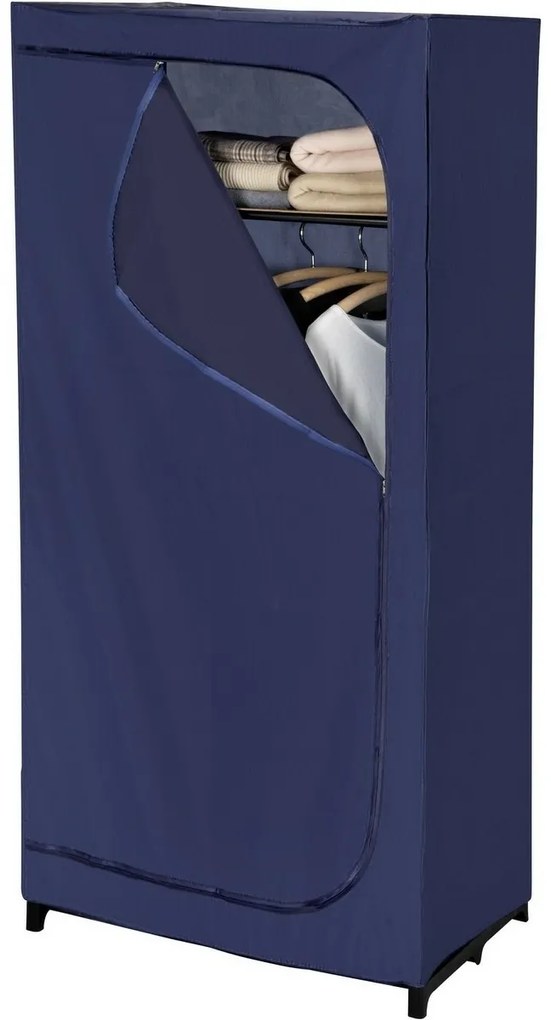 Wenko Skladací textilný šatník s policou Business,160 x 50 x 75 cm
