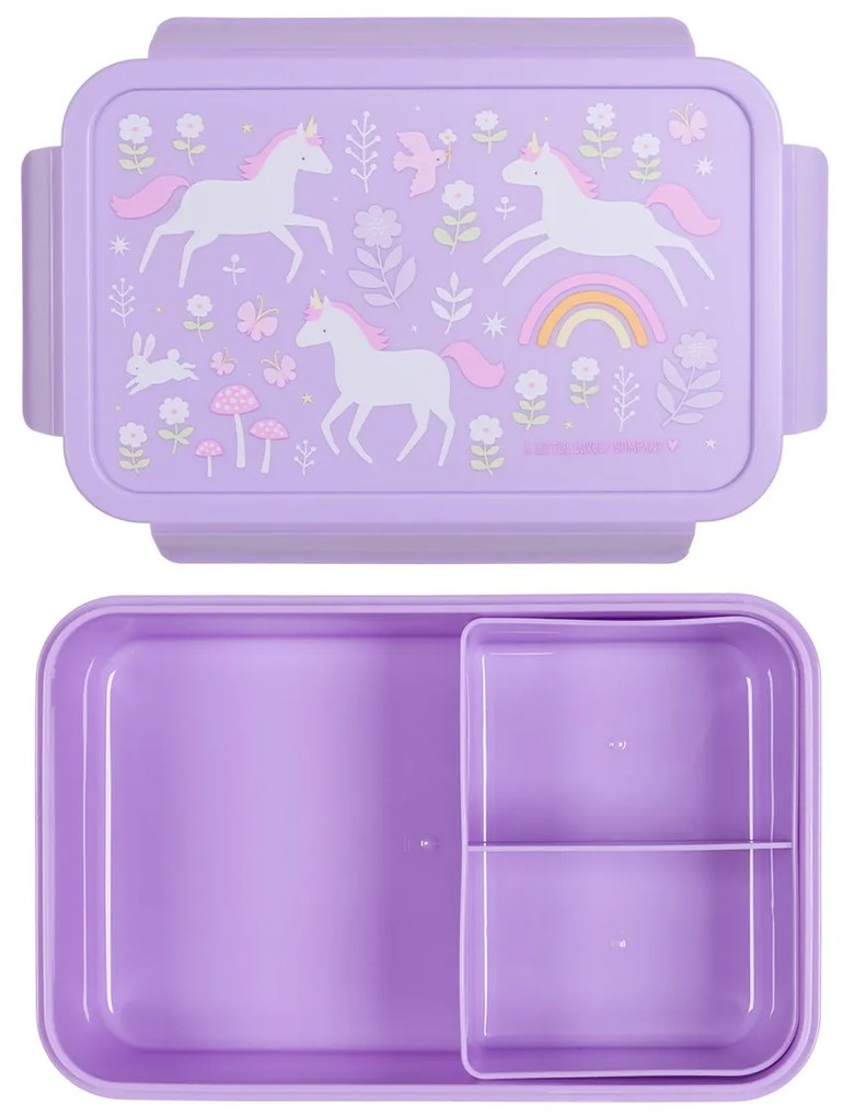 A Little Lovely Company - škatuľka na desiatu - jednorožce a dúha