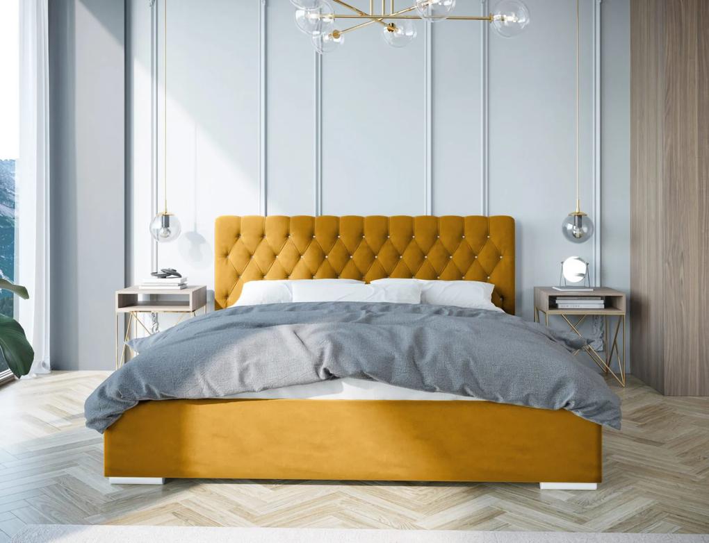 Luxusná čalúnená posteľ MONET - Železný rám,180x200