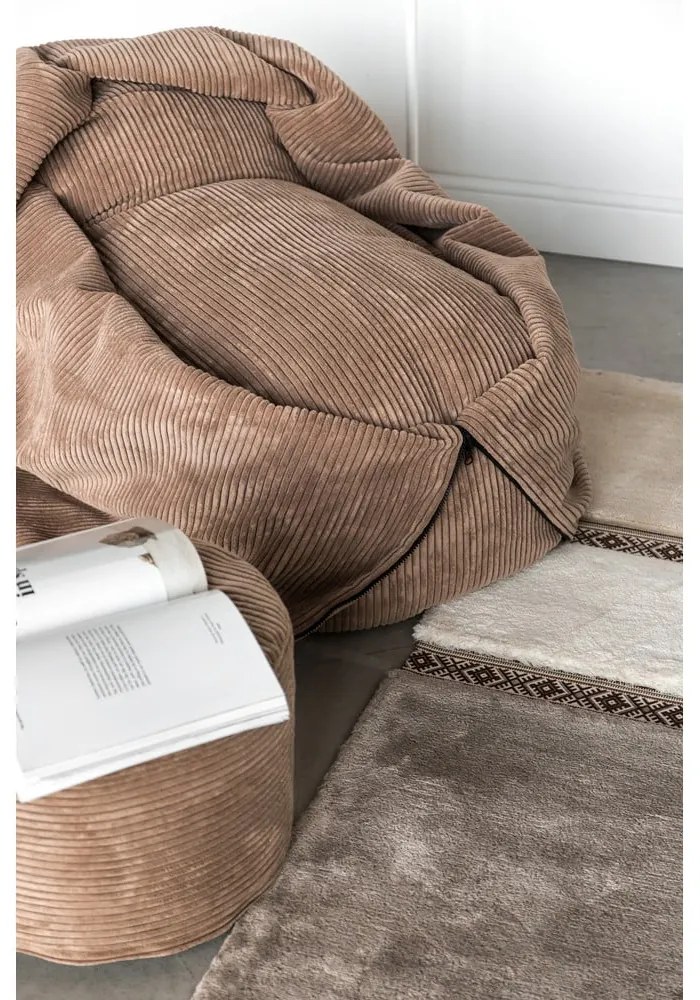 Modrý menčestrový detský sedací vak Cocoon 120 – SLOWDOWN