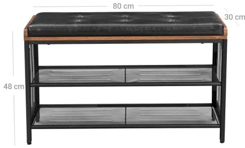 Botník DAVOR hnedá/čierna