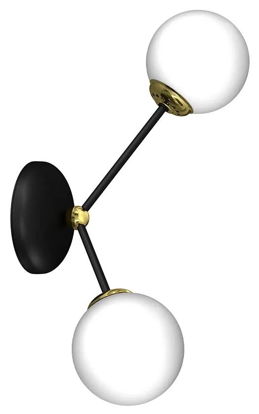 Nástenné svietidlo JOY 2xE14/40W/230V čierna/zlatá