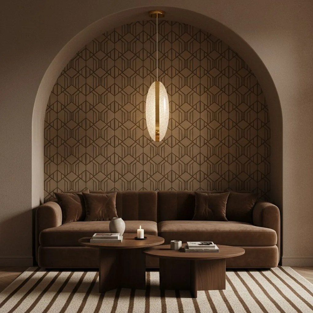 Toolight Toolight, LED závesné svietidlo, 7W, 4000K, 4500lm, G131-CP, zlatá, OSW-02605