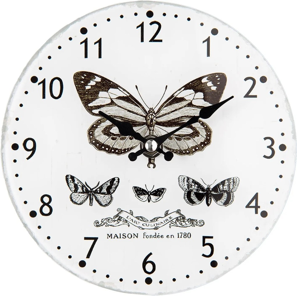 Hodinky s butterfly - Ø 17 * 4 cm