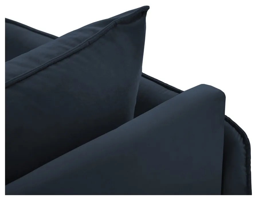 Tmavomodrá zamatová leňoška (ľavý roh) Vienna – Cosmopolitan Design