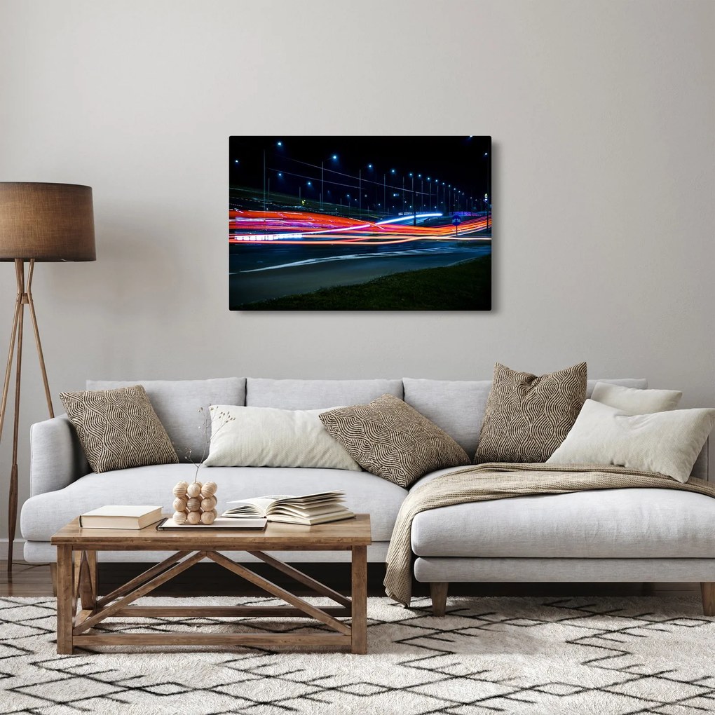 Obraz nočného mesta (90x60 cm)