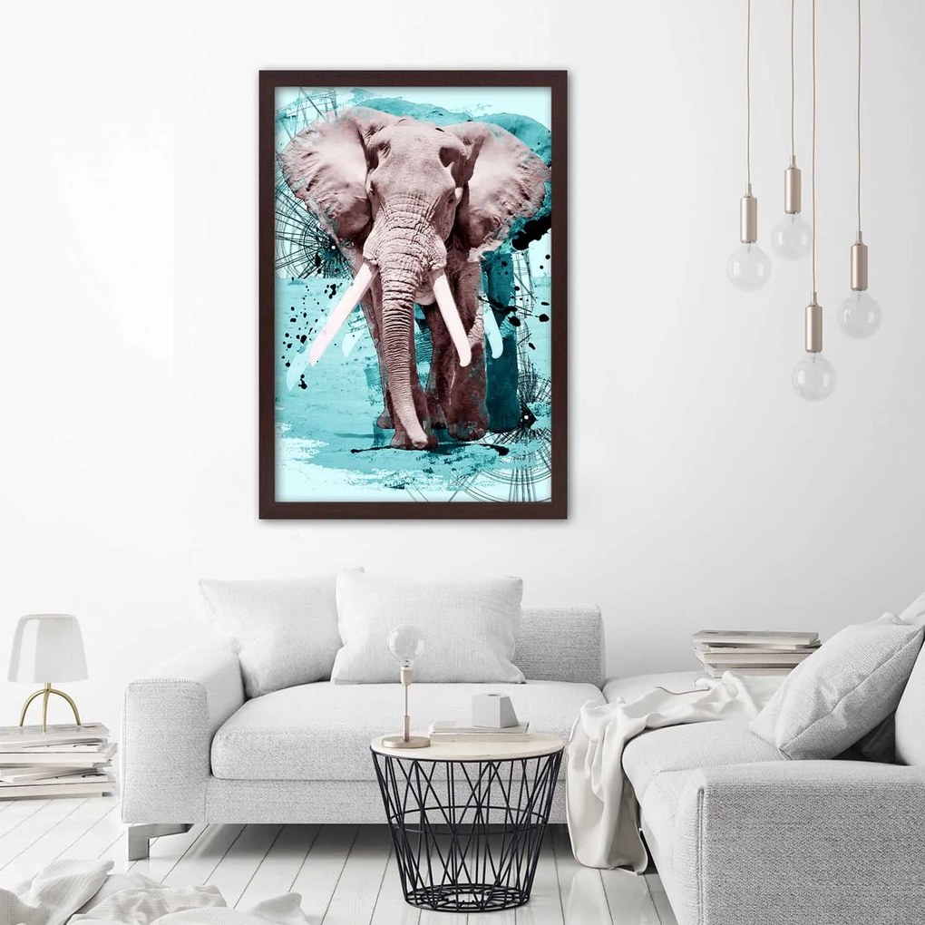 Gario Plagát Slon akvarel Farba rámu: Bez rámu, Rozmery: 40 x 60 cm