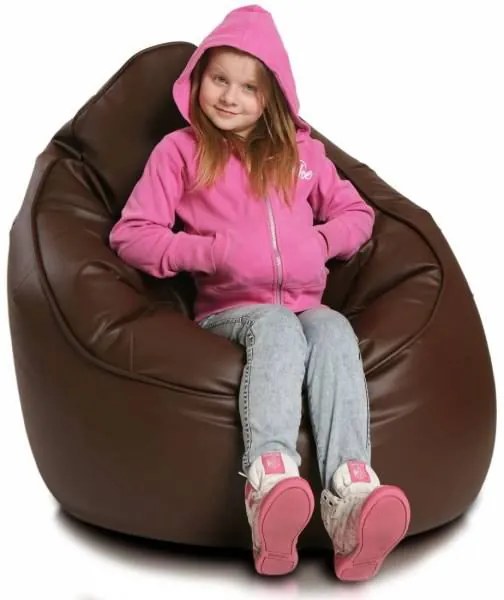 INTERMEDIC SK - Sedací vak Star 85x90 cm | ergonomický dizajn s podrúčkami, 300 l Farba: NC15 - Hnedá tmavá (Polyester)