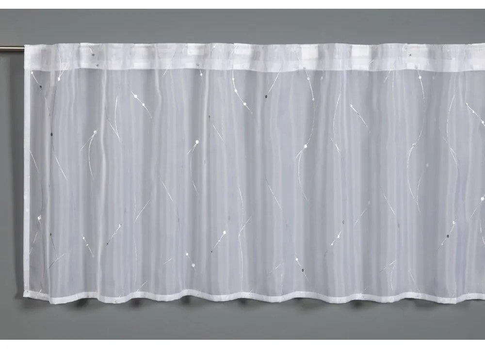Biela záclona 45x140 cm Jacquard - Gardinia