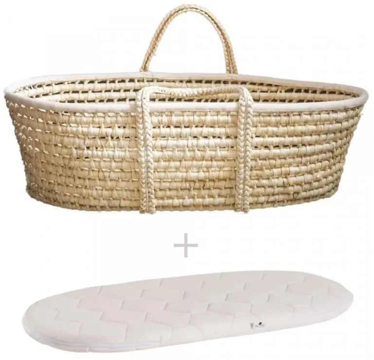 Ahojbaby Mojžišov košík pre bábätko Corn Natural + matrac Basic