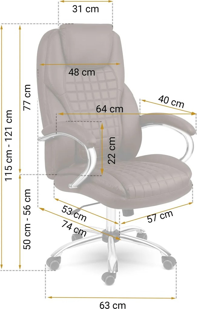 Kancelárska stolička Sofotel Batory 240802 - gaštanová