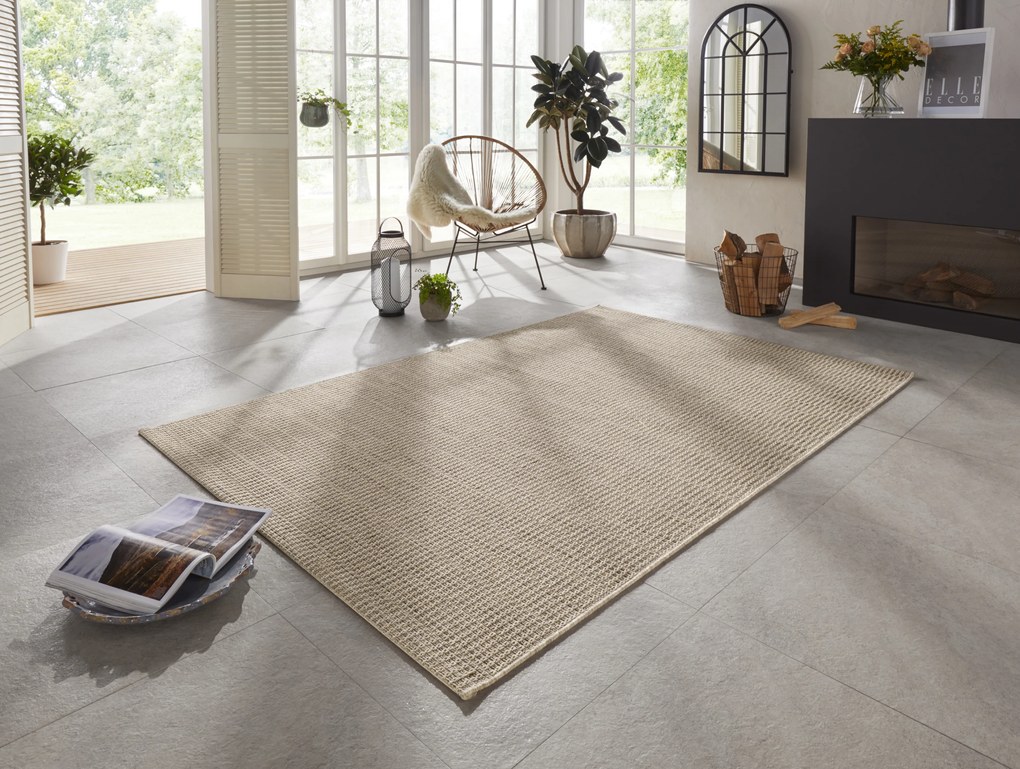 ELLE Decoration koberce Kusový koberec Brave 103610 Natural Brown z kolekcie Elle – na von aj na doma - 120x170 cm