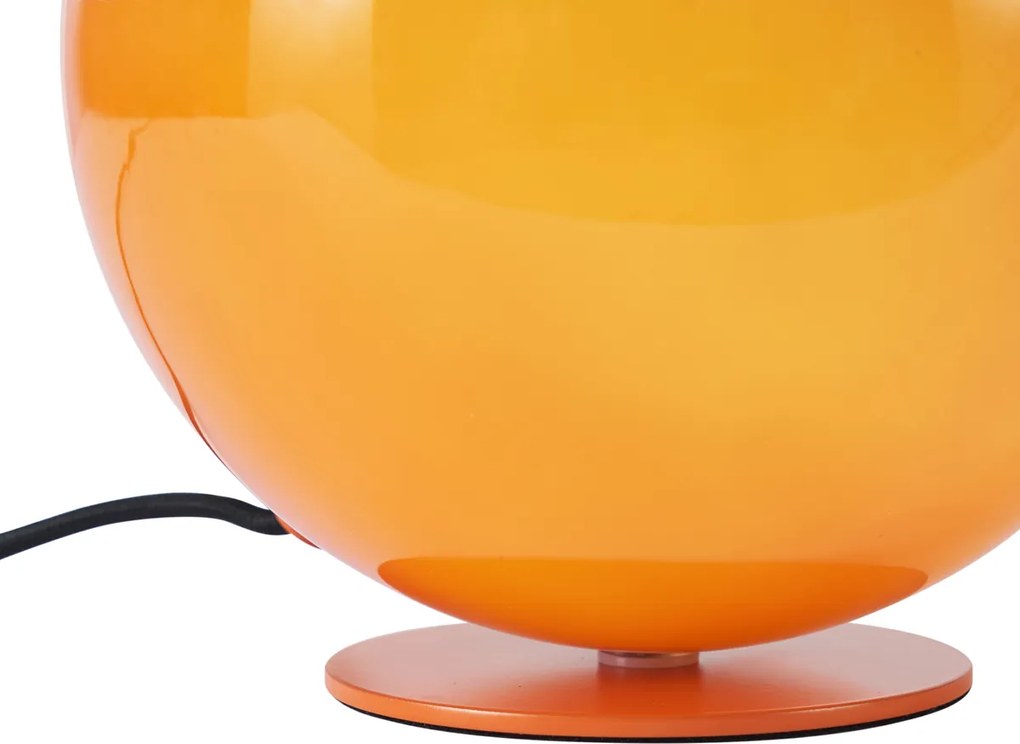 Retro stolná lampa oranžová so sklom - Mabel