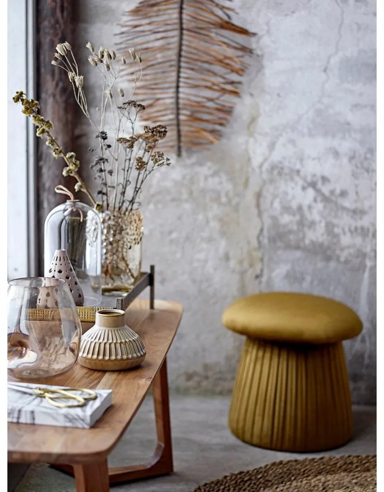 Taburet v horčicovej farbe Roberta - Bloomingville
