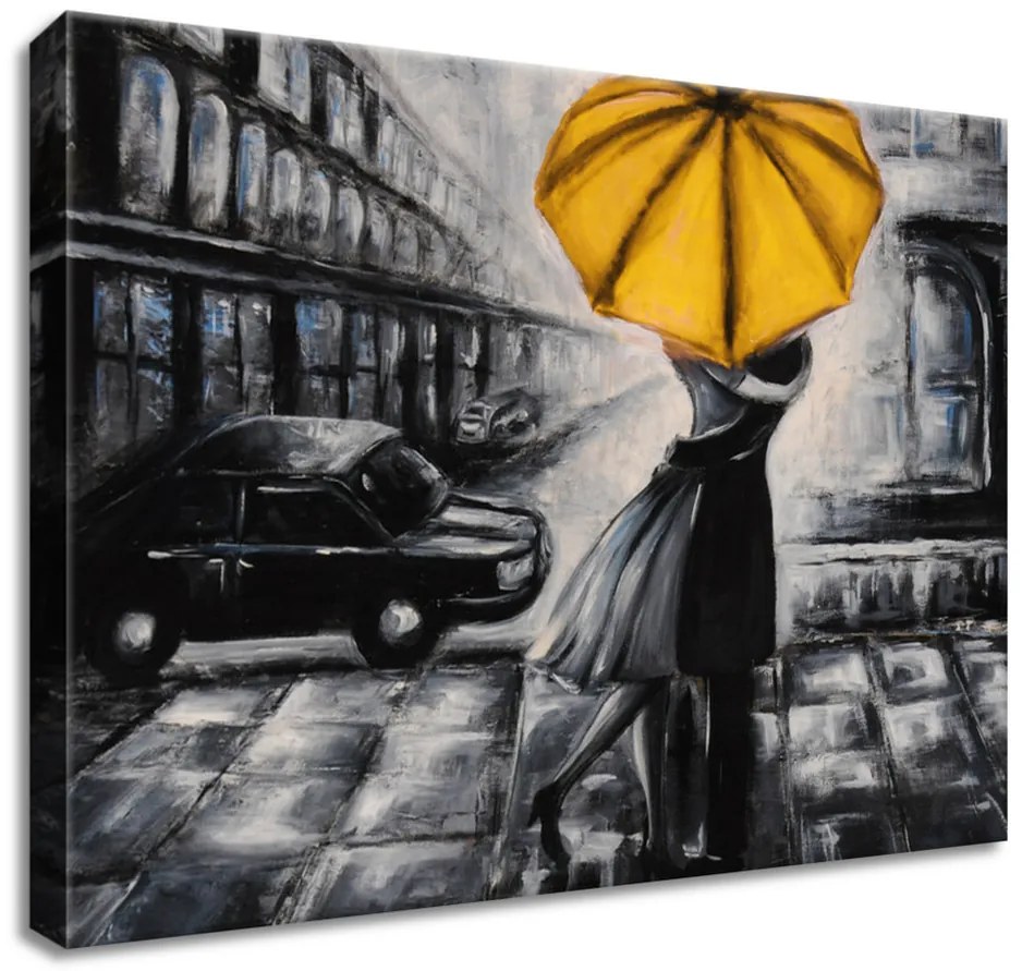 Gario Obraz na plátne Žltý bozk v daždi Rozmery: 90 x 60 cm
