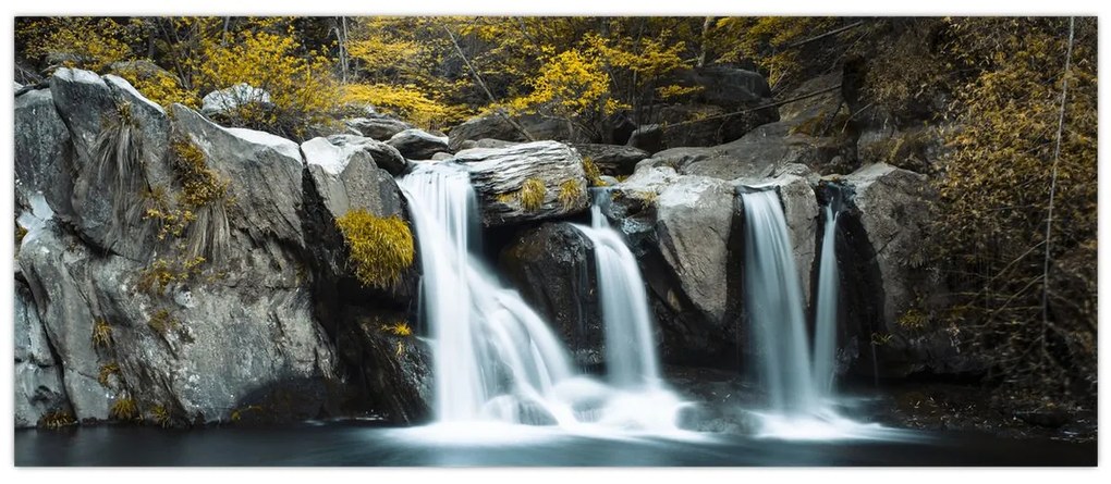 Obraz - Vodopády, Lushan, Čína (120x50 cm)