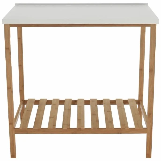 Kondela Stôl s policou, prírodná-biela, SELENE TYP 5