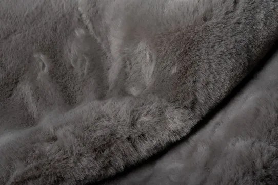 Koberček RABBIT FUR TEDDY BEAR tmavosivý