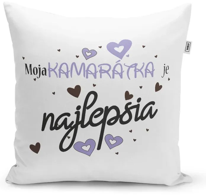 Sablio Vankúš Moja kamarátka je najlepšia: 40x40 cm