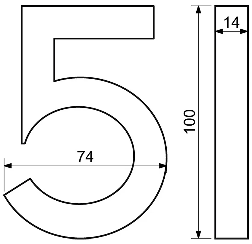 Domové číslo v „3D“ prevedení so štruktúrovaným povrchom RICHTER RN.100LV, /, RICHTER antracit matná