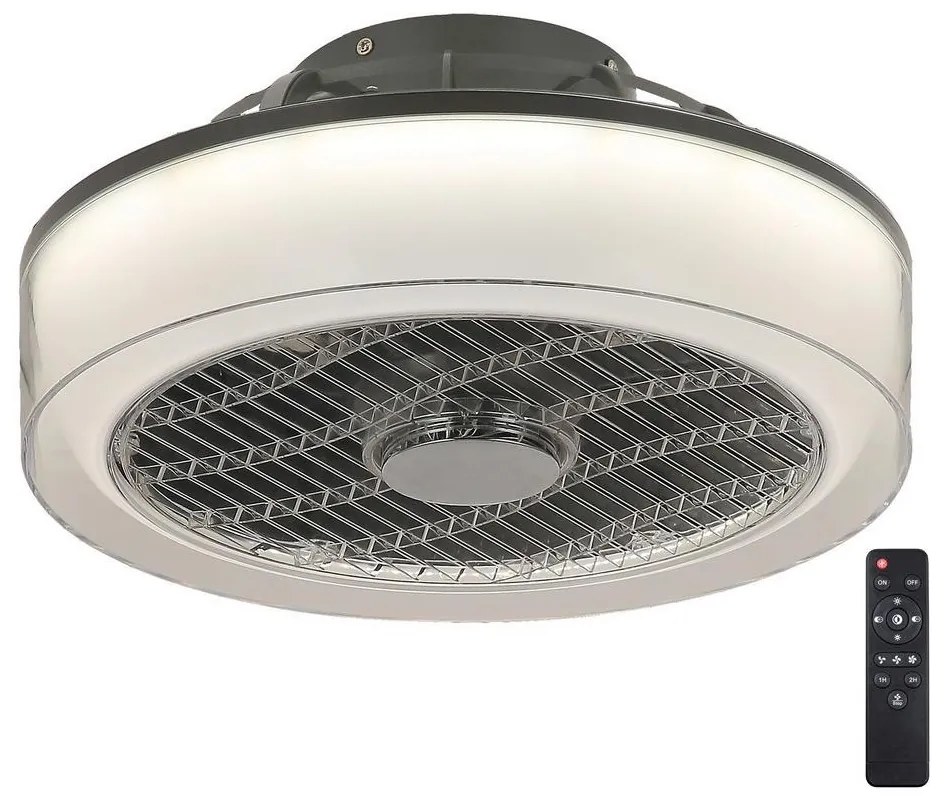 Rabalux - LED Stmievateľné stropné svietidlo s ventilátorom LED/30W/230V + DO