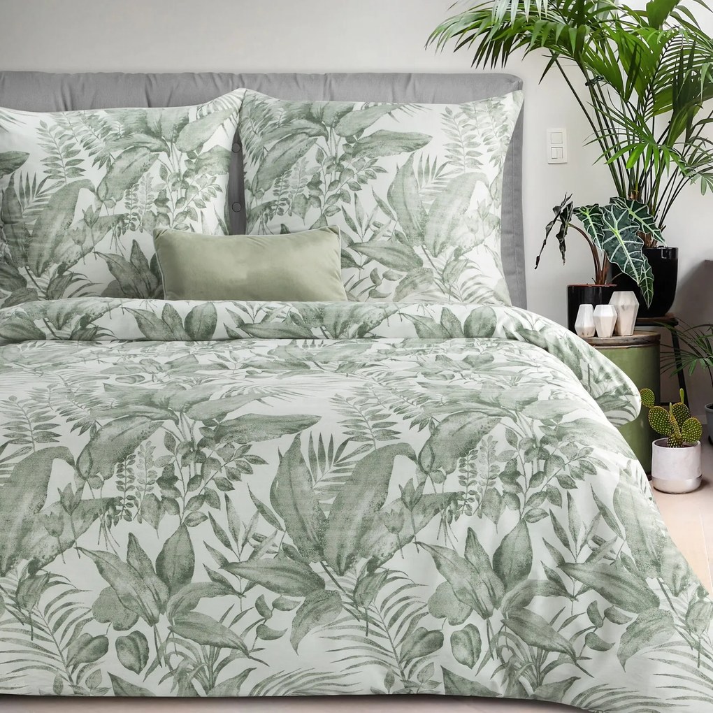 SATÉNOVÉ OBLIEČKY SPRING48 200X220 CM, 2 KS 70X80 CM LISTY