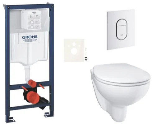 Závesný wc set do ľahkých stien / predstenová montáž GROHE Bau Ceramic SIKOGRSBAUASH0, 1 ks
