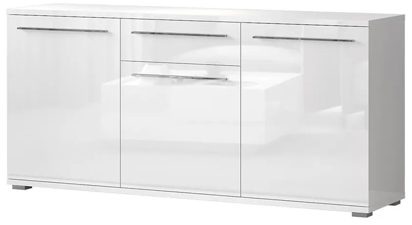 Komoda Piano K180-3K1F/PN-70/KA/70 lakované crystal white