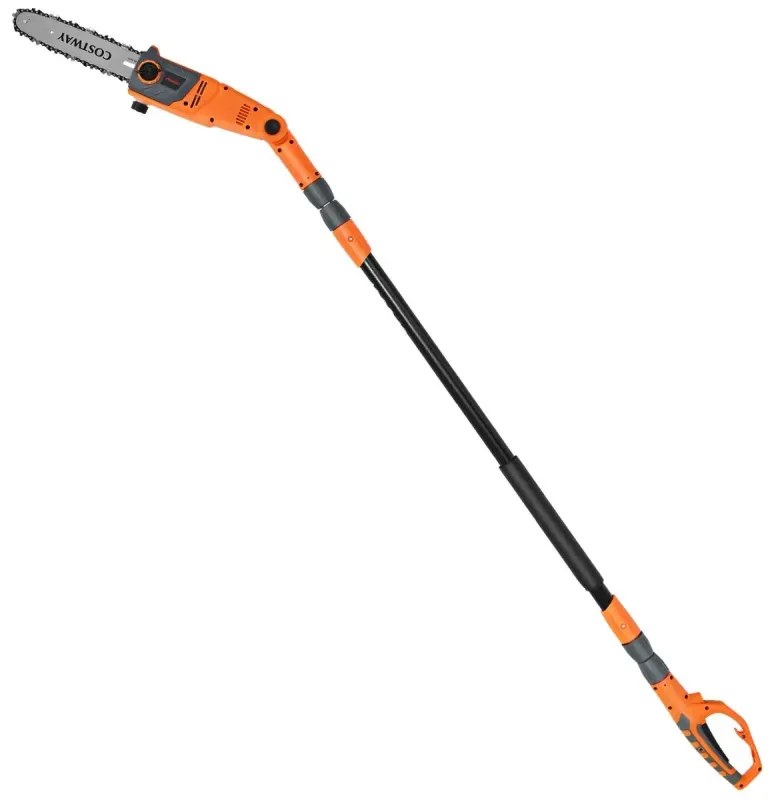 Elektrická tyčová píla 212-286 cm viacúčelová tyčová reťazová píla s pílovou hlavou oranžová