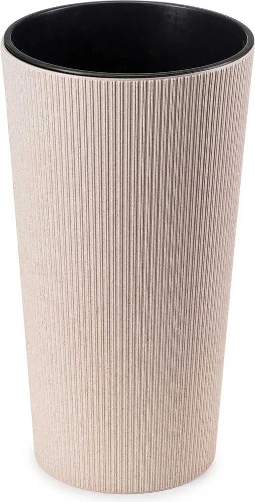 PLASTOVÝ KVETINÁČ URBANIKA ECO SADA 2KS 57X30 CM+46,6X25,5 CM BÉŽOVÁ