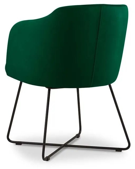 Zelená Zamatová stolička Neo MICADONI HOME