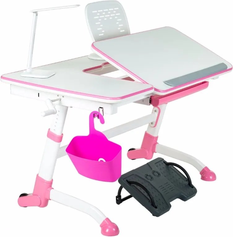 FD Rastúci písací stôl Amorto - rastúci 3 farby Farba: Ružová