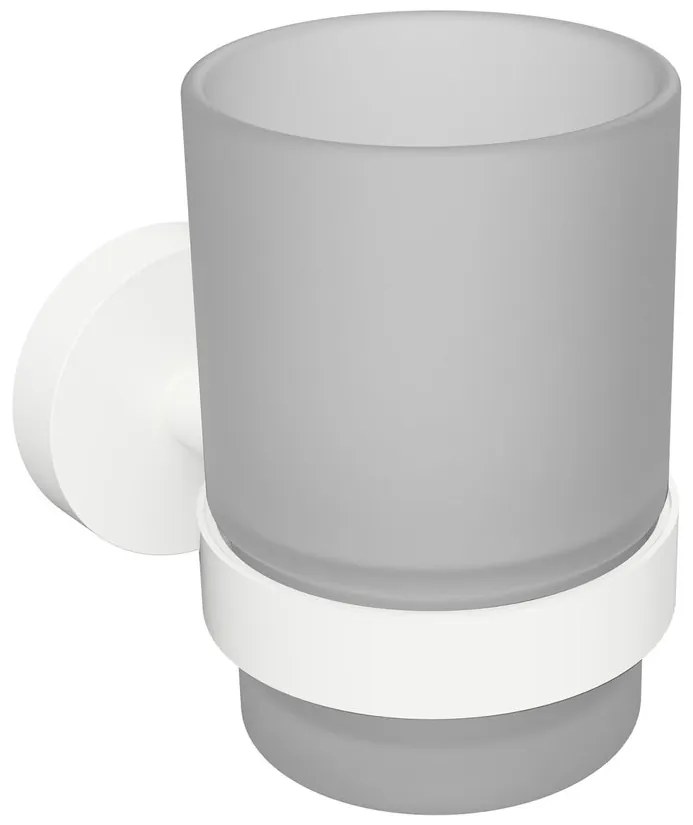 Sapho Sapho, X-ROUND WHITE pohár závesný, mliečne sklo, biela mat, XR903W