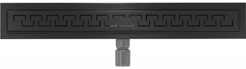 Mexen Flat nerezový sprchový žľab 50 cm, vzor M15, čierna, 1724050-15