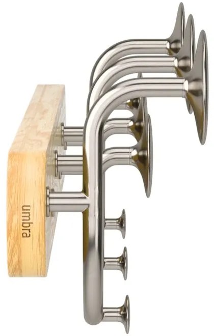 Biely prírodný hliníkový nástenný vešiak Melody - Umbra